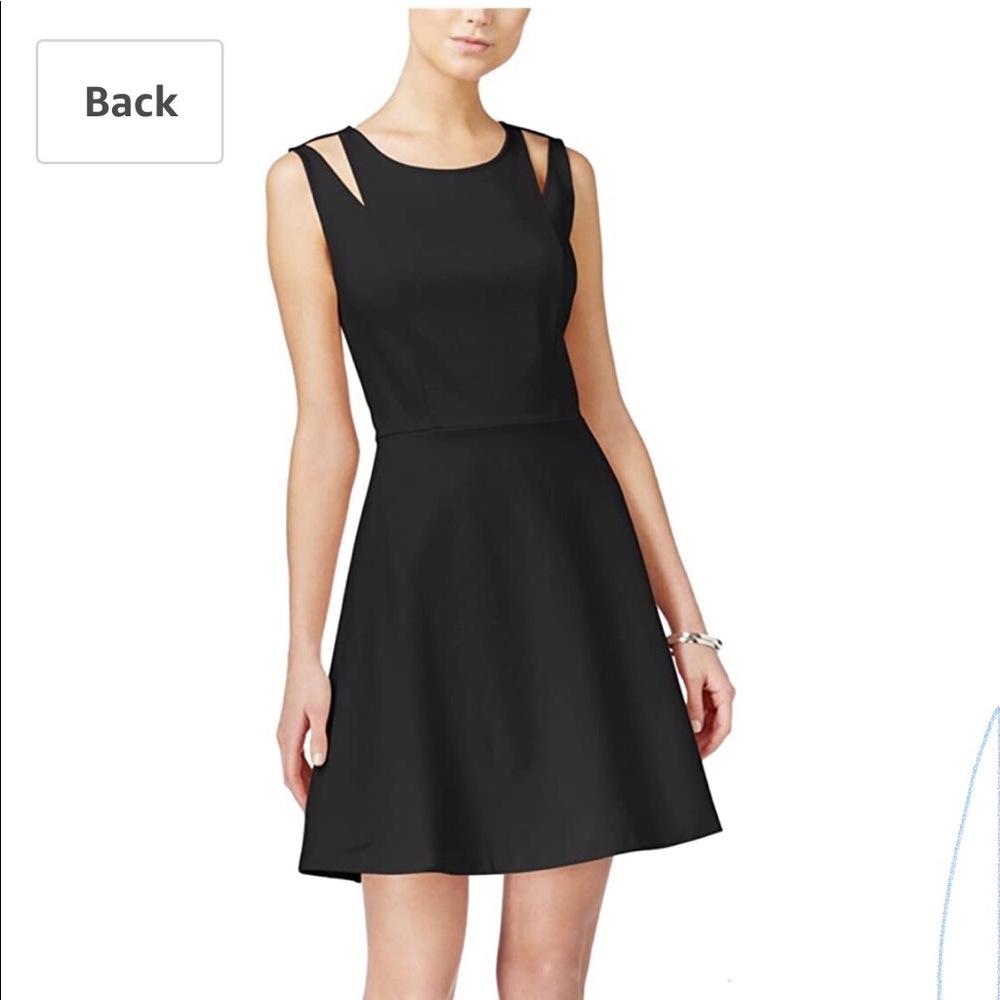 Bar III black fit and flare dress
